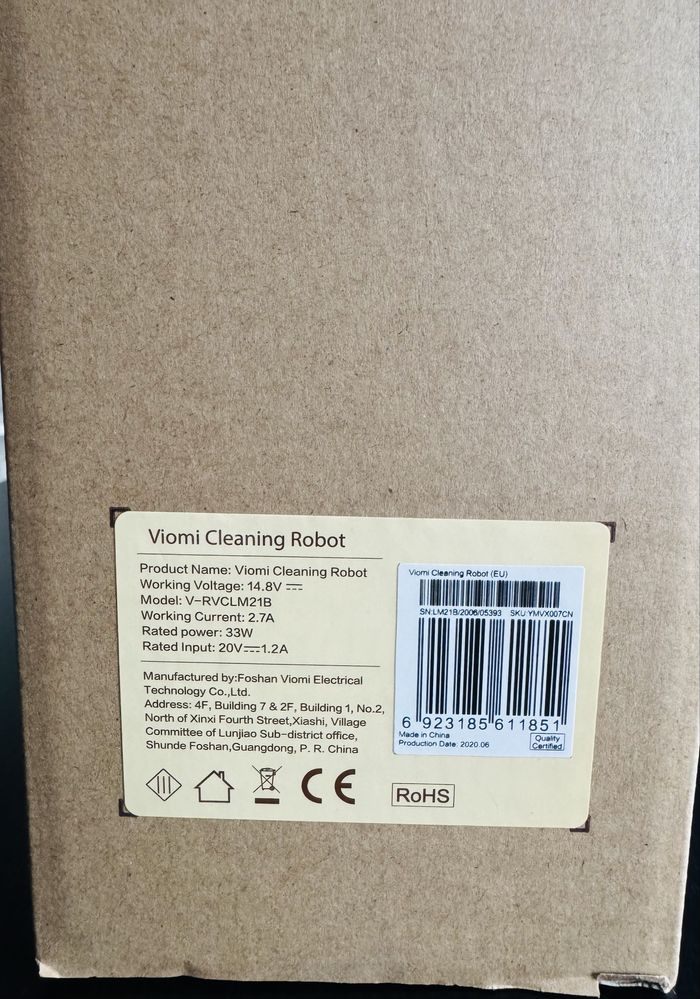 Robot Xiaomi Viomi V-RVCLM21B odkurza i mopuje, jak nowy+ gratisy