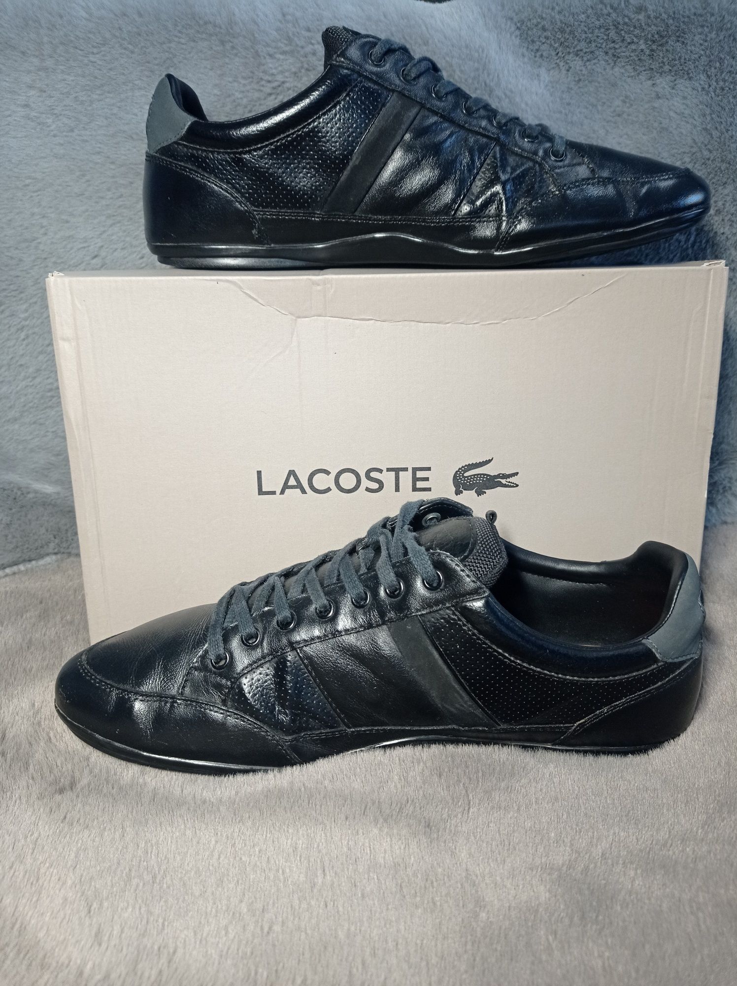 Buty Lacoste Chaymon rozmiar 44 ,5 czarne skóra super 29 ,5 cm 45