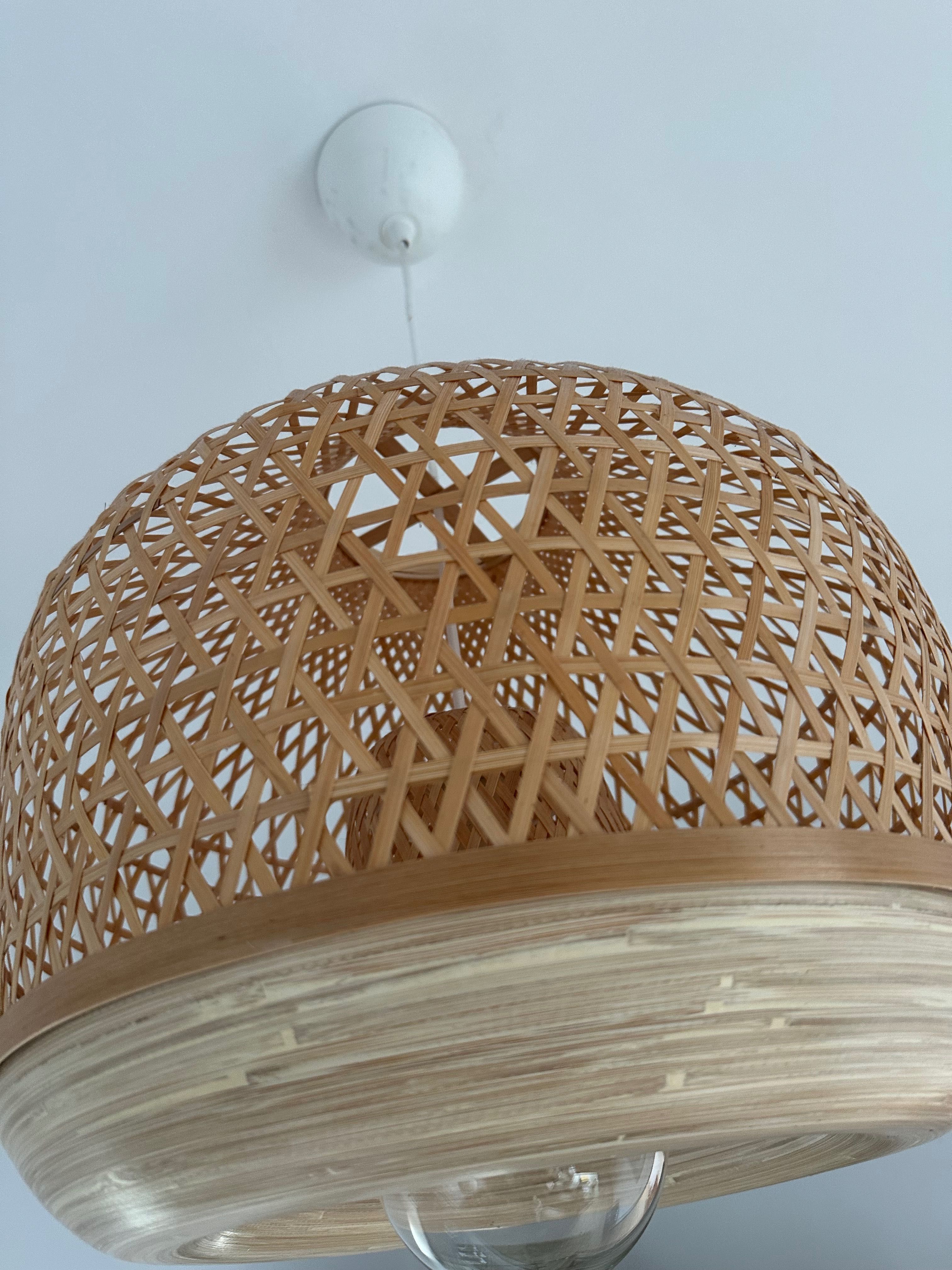 Lampa wisząca, bambus/wykonano ręcznie, 45 cm