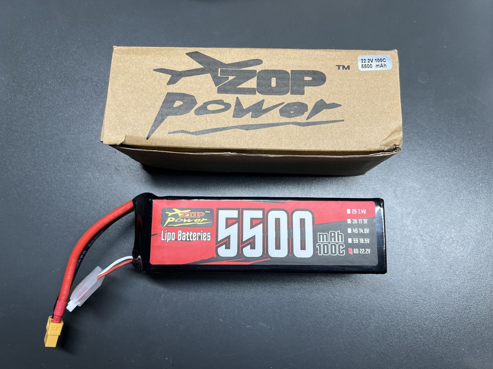 акумулятор lipo 6s 5500mah 100c 22.2v zop power