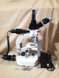 Mikroskop biolog. trino EPI 1000x H&R pzo biolar głowica trinokular