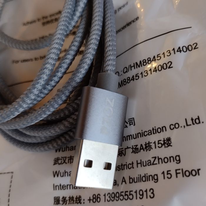 Kabel USB typu lightning 2 m nowy