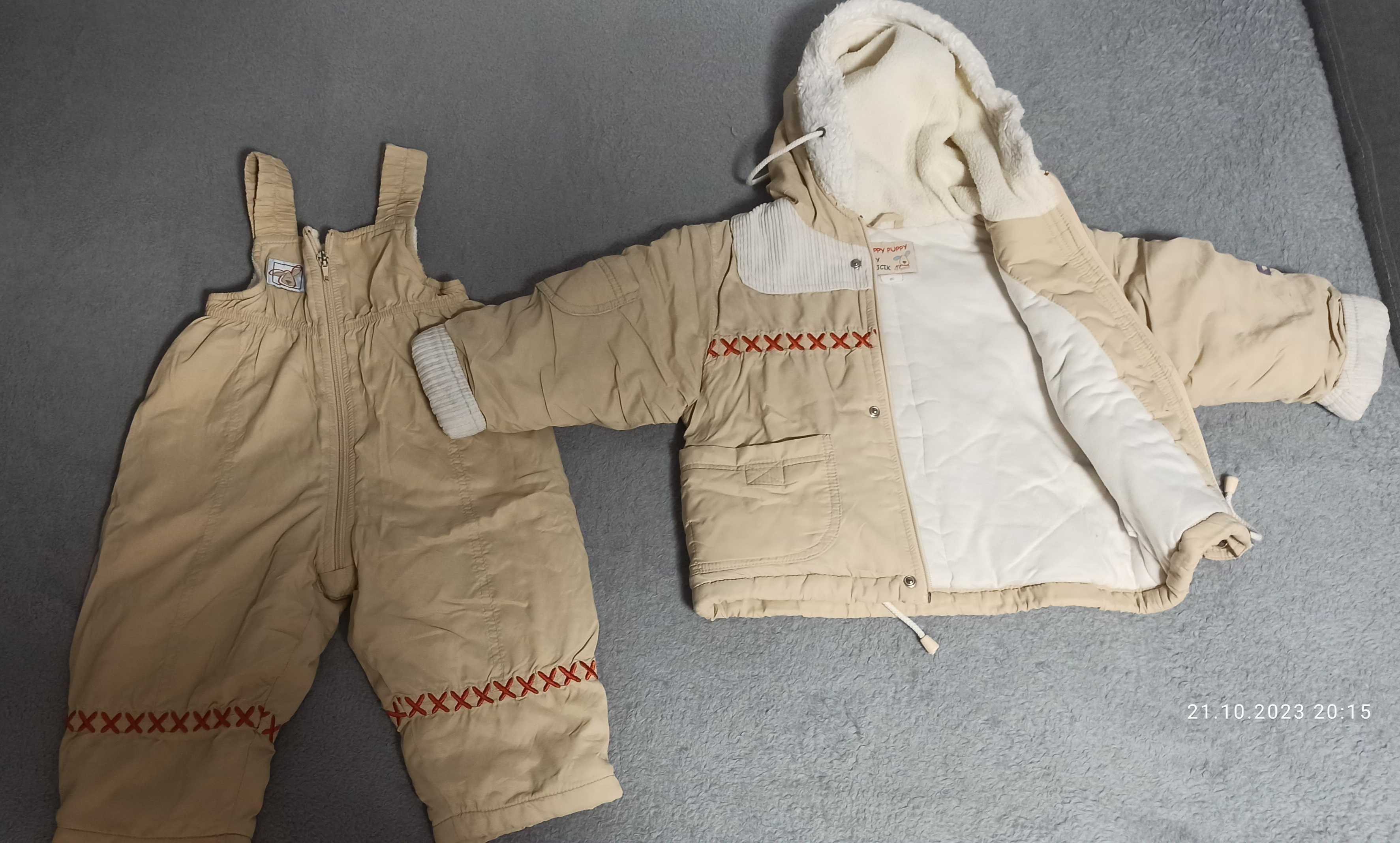Spodnie i kurtka zimowa komplet kombinezon rozmiar 80 dla chłopca