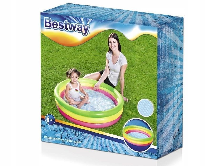 bestway basenik dmuchany brodzik miękkie dno 51104