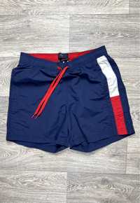 Tommy hilfiger slim fit шорты M размер плащовка синие оригинал