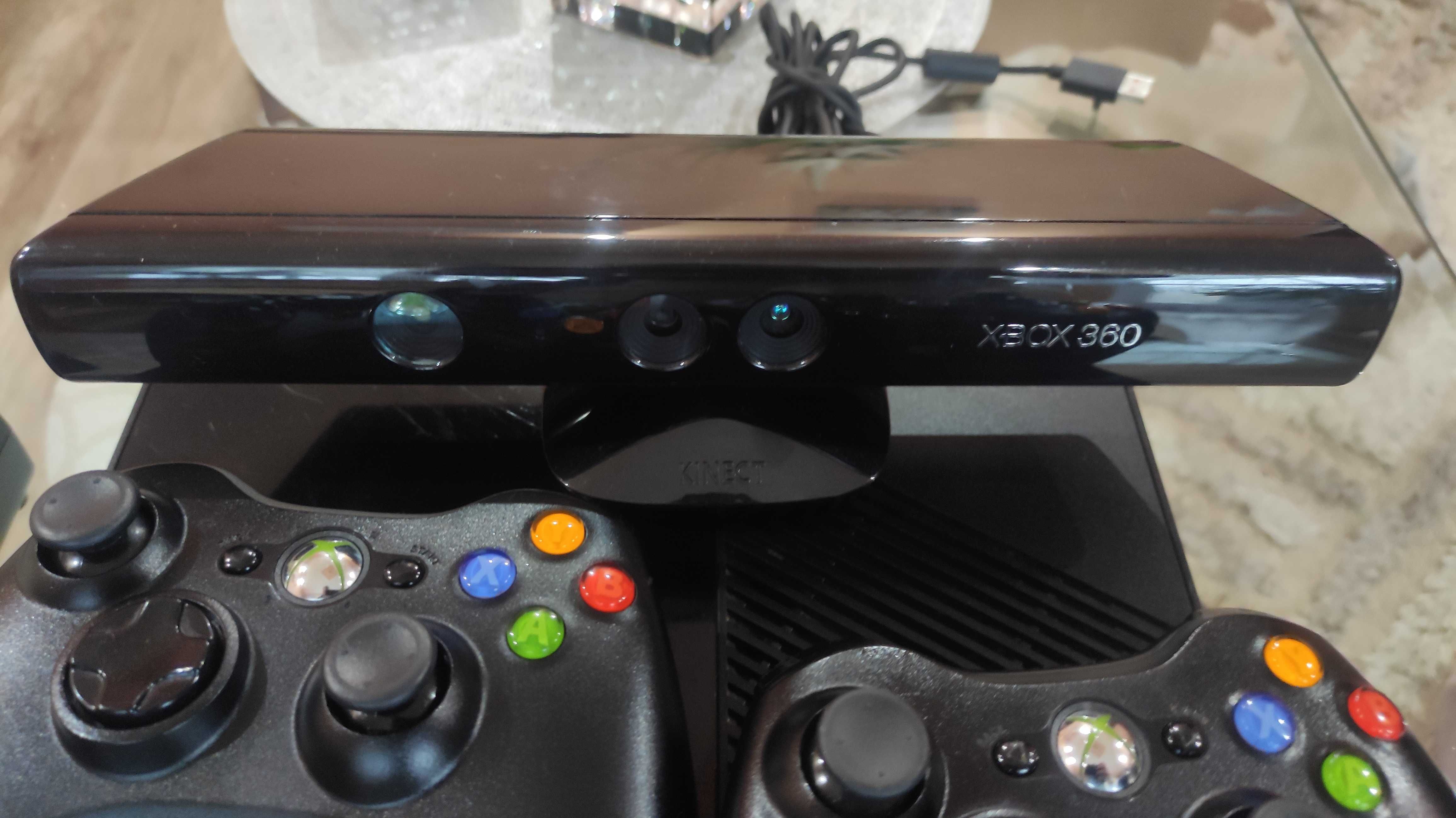 !Xbox 360 SLIM Corona E RGH ,HDD 500gb!+GRY+ 2xPad+Zasilacz+Kinect!!