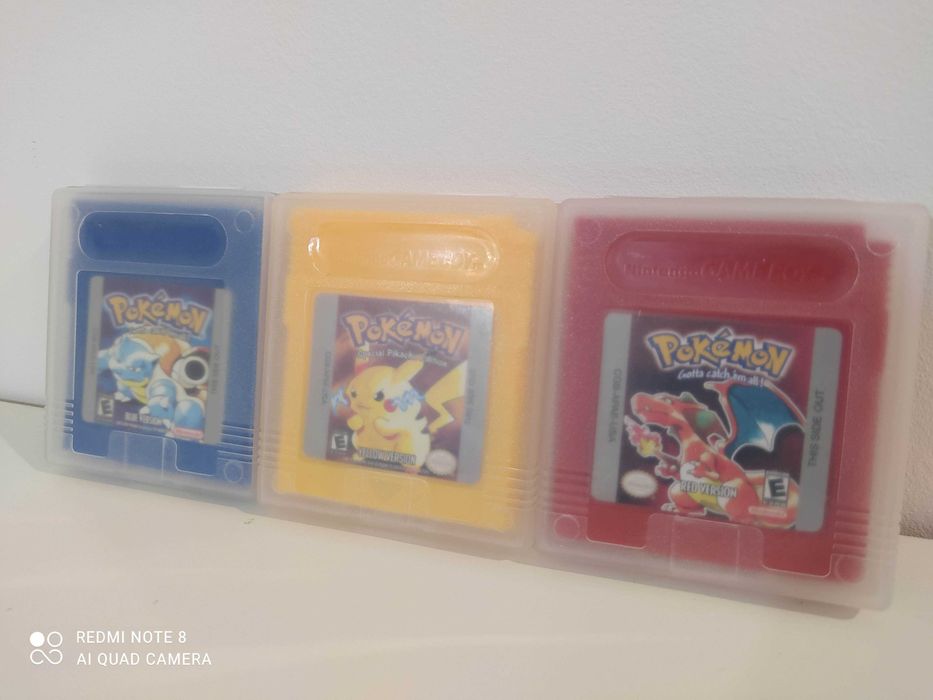 3x Pokemon Yellow, Blue, Red. Gameboy Color, Gameboy Advance