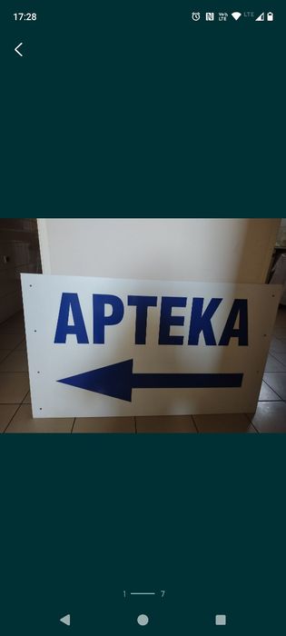 Szyld APTEKA, napis, reklama
