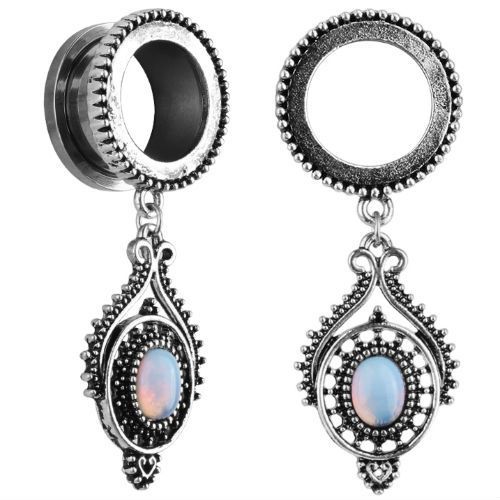 Tunele eleganckie opal 11mm 12mm