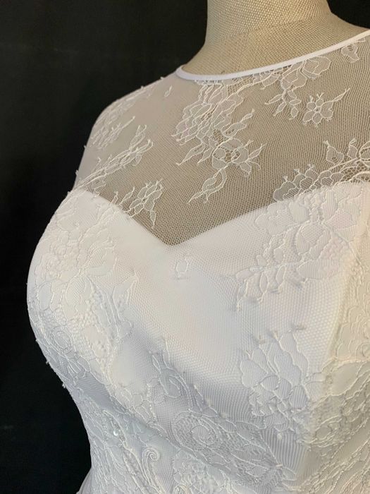 Nowa urocza suknia ślubna ivory 38 M Krótka Ślub Cywilny Poprawiny