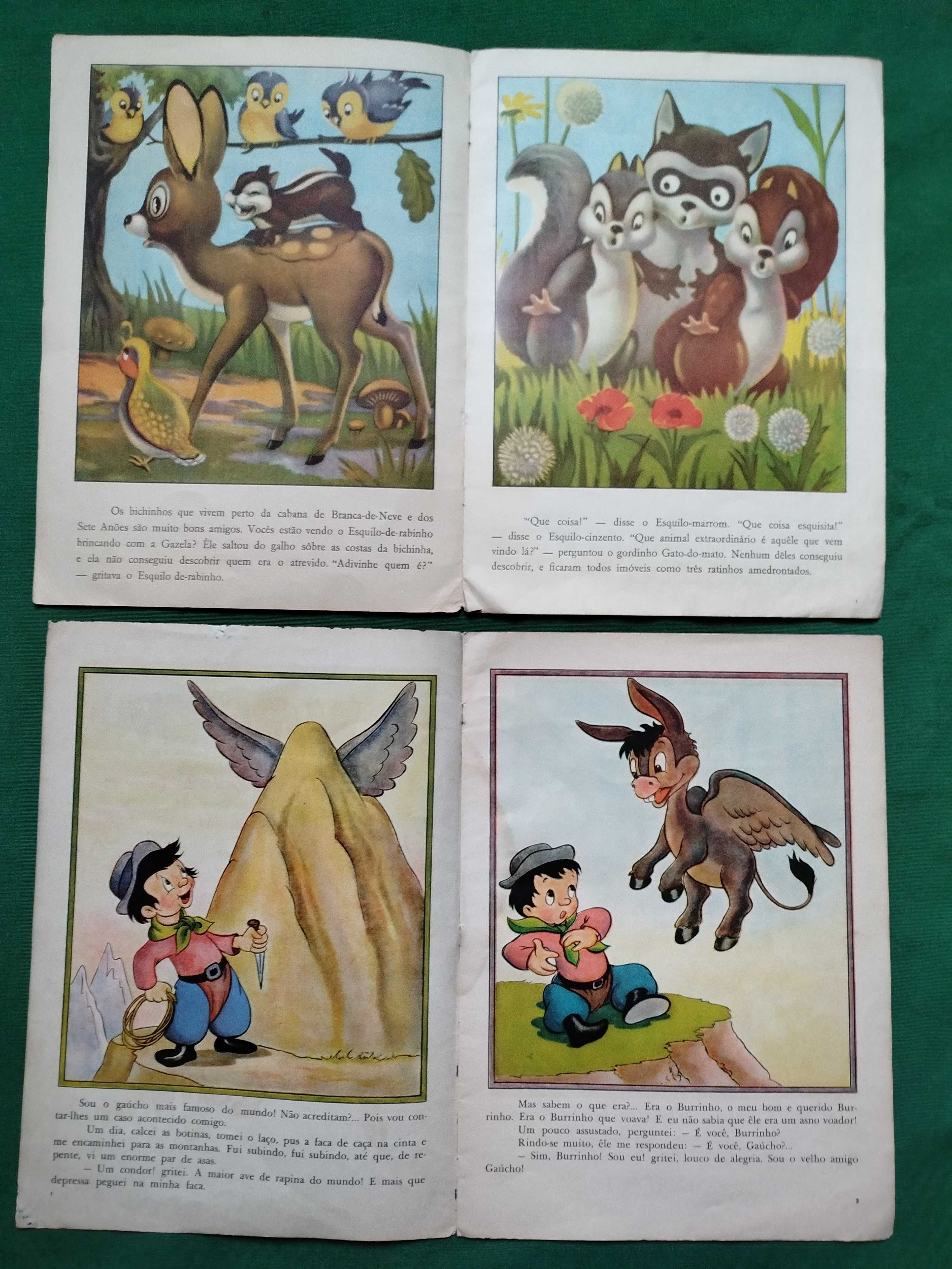 Livros Disney Antigos HORAS FELIZES Edições Melhoramentos, Anos 50/60
