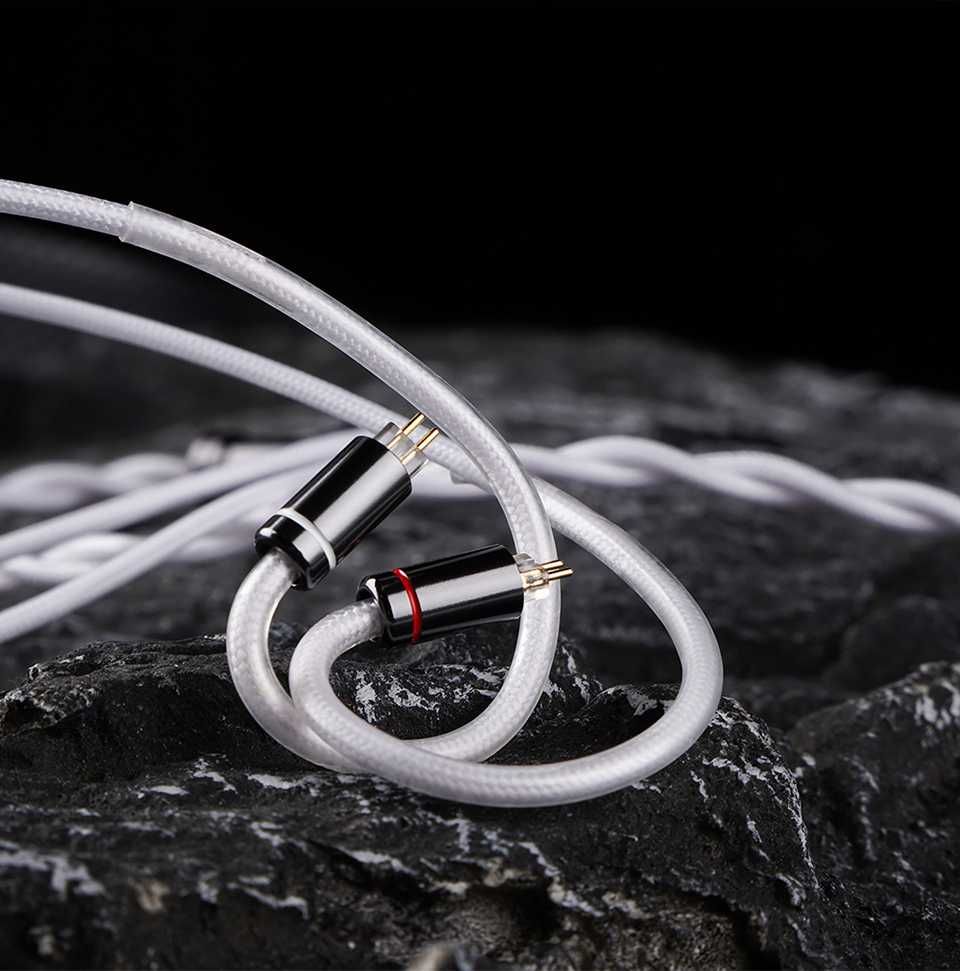 ⇒ NiceHCK SnowWings - сменный кабель для наушников (7N Silver Plated)