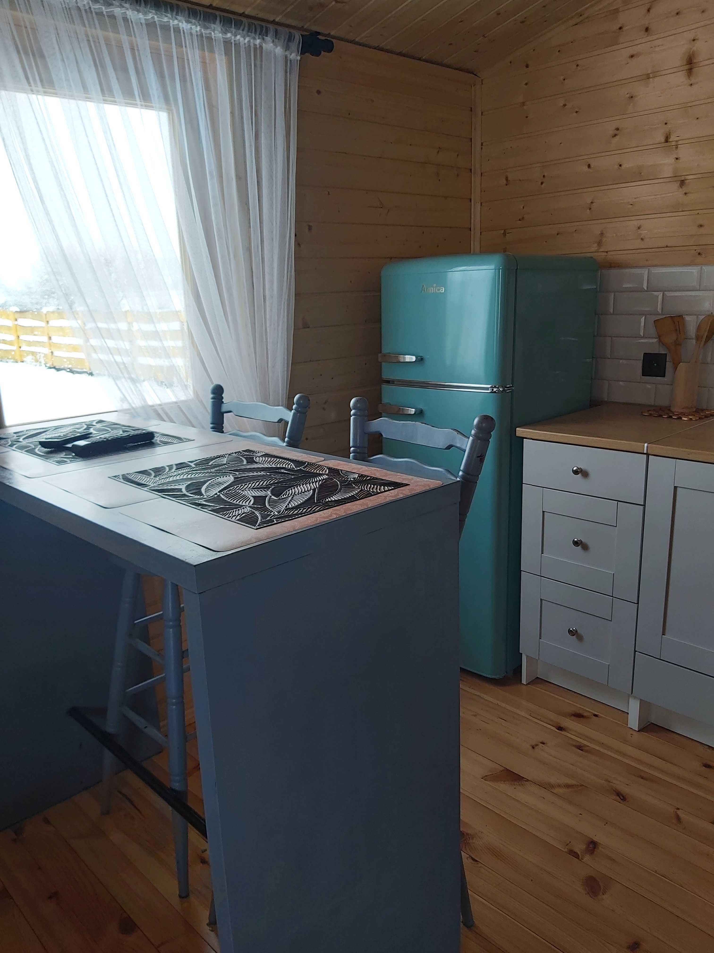 Drewniany Zakątek domek z jacuzzi i sauną na wyłączność