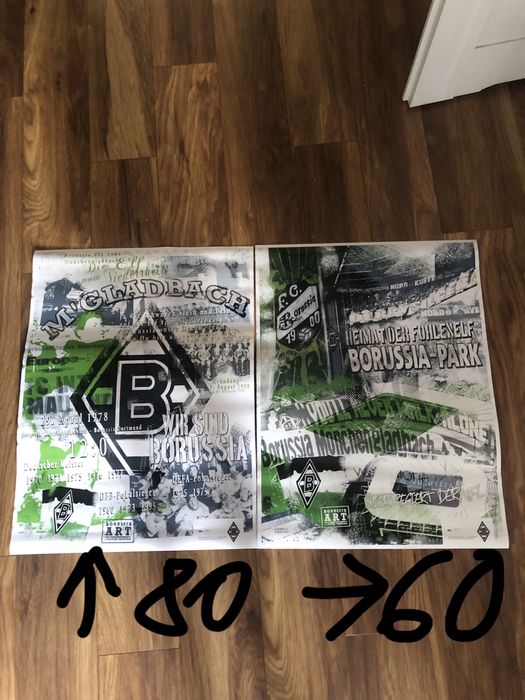 Plakat Borussia Möchengladbach oryginalny piłkarski Niemcy Bundesliga