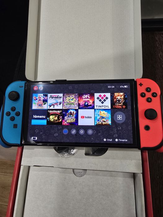 Nintendo switch oled + ігри + гріп