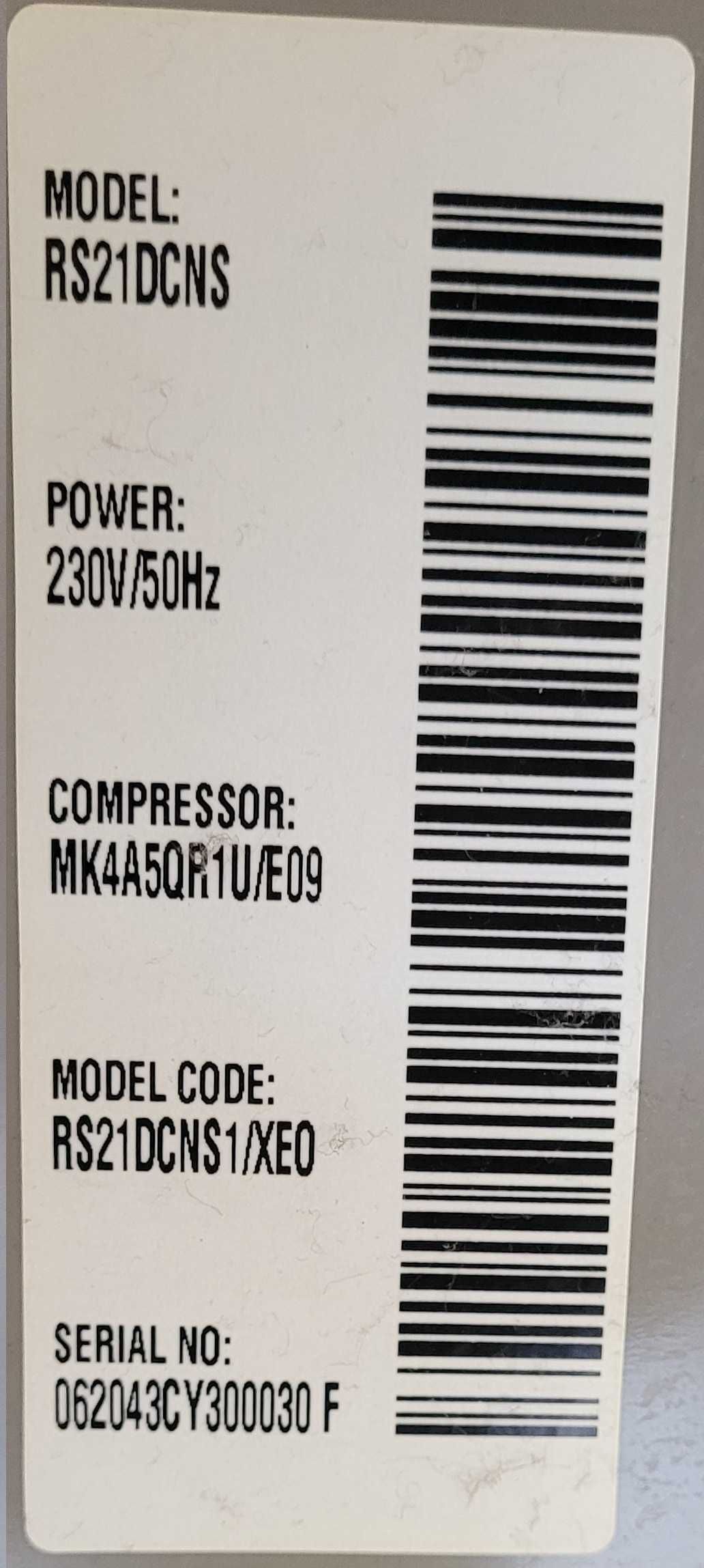Lodówko-zamrażarka Samsung RS21DCNS SPRAWNA!