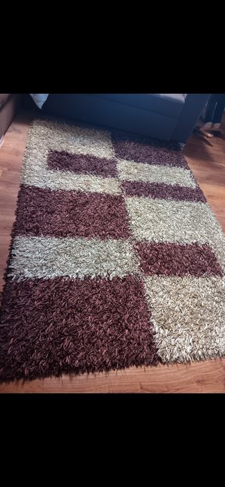 Dywan shaggy dwa kolory