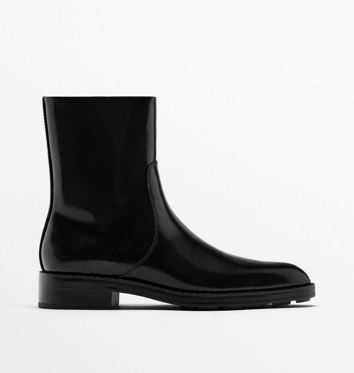 Чоботи Massimo Duttі, нові, натур. шкіра, чорні, на застібці