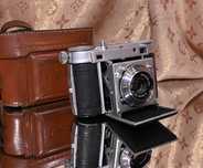 Vintage-Retro aparat fotograficzny Certo Super Dollina II. Futerał