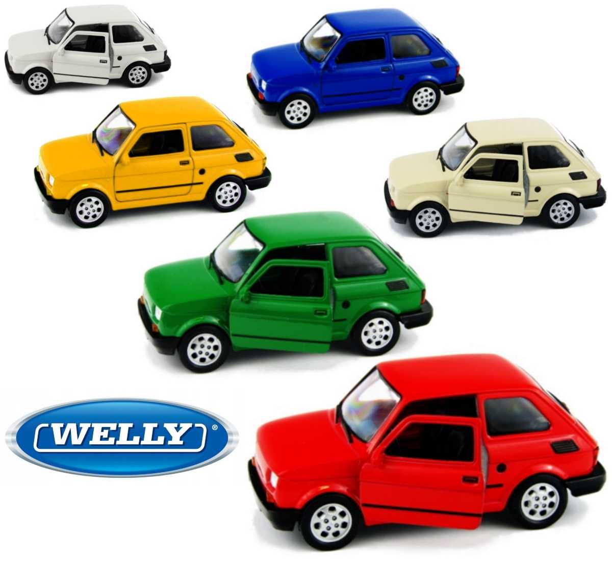 Fiat 126p model WELLY PRL 1:34 maluch czerwony