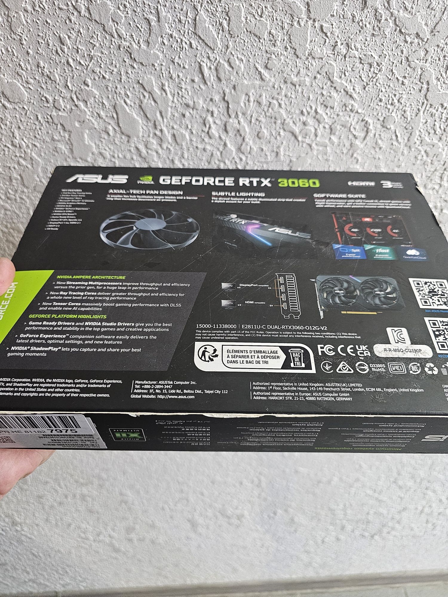 Відеокарта ASUS GeForce RTX 3060 12GB GDDR6 DUAL OC (90YV0GB2-M0NA10)