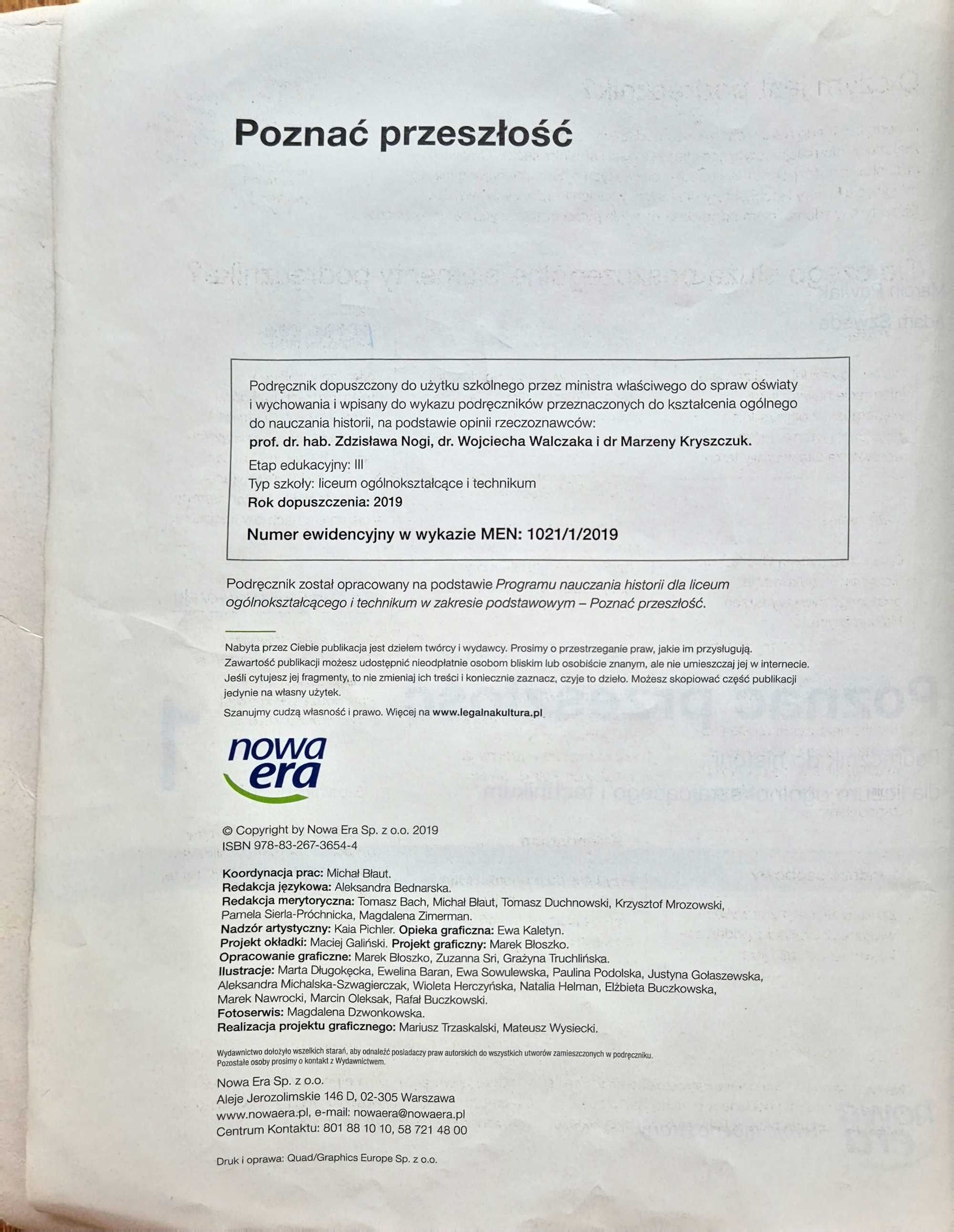 Poznać przeszłość 1 - podręcznik dla lic. i tech. z. podst, nowa era