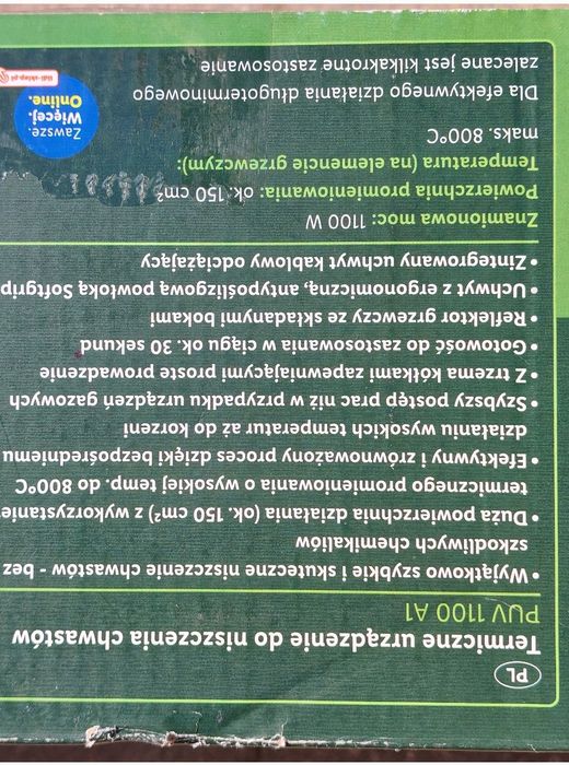 Opalarka termiczne urządzenie do niszczenia chwastów Parkside wypalark