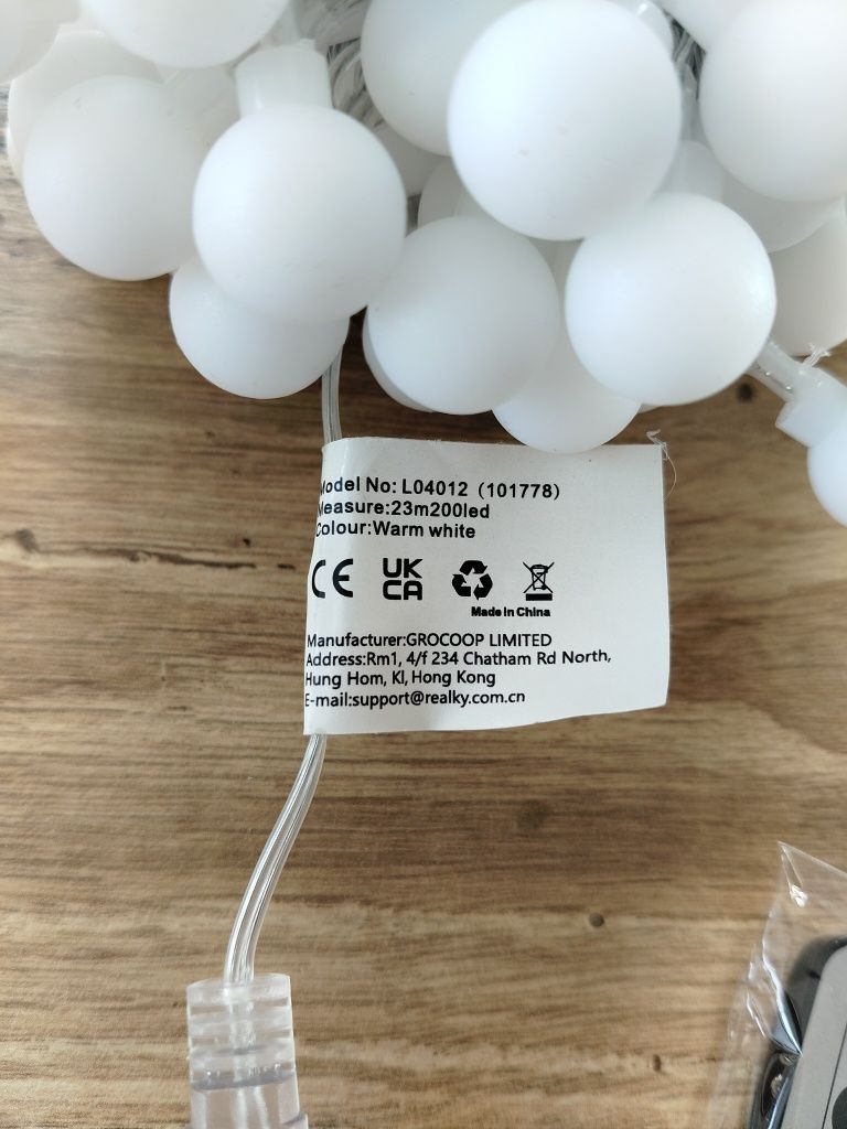 Lampki LED+pilot,23m, girlanda, łańcuch świetlny