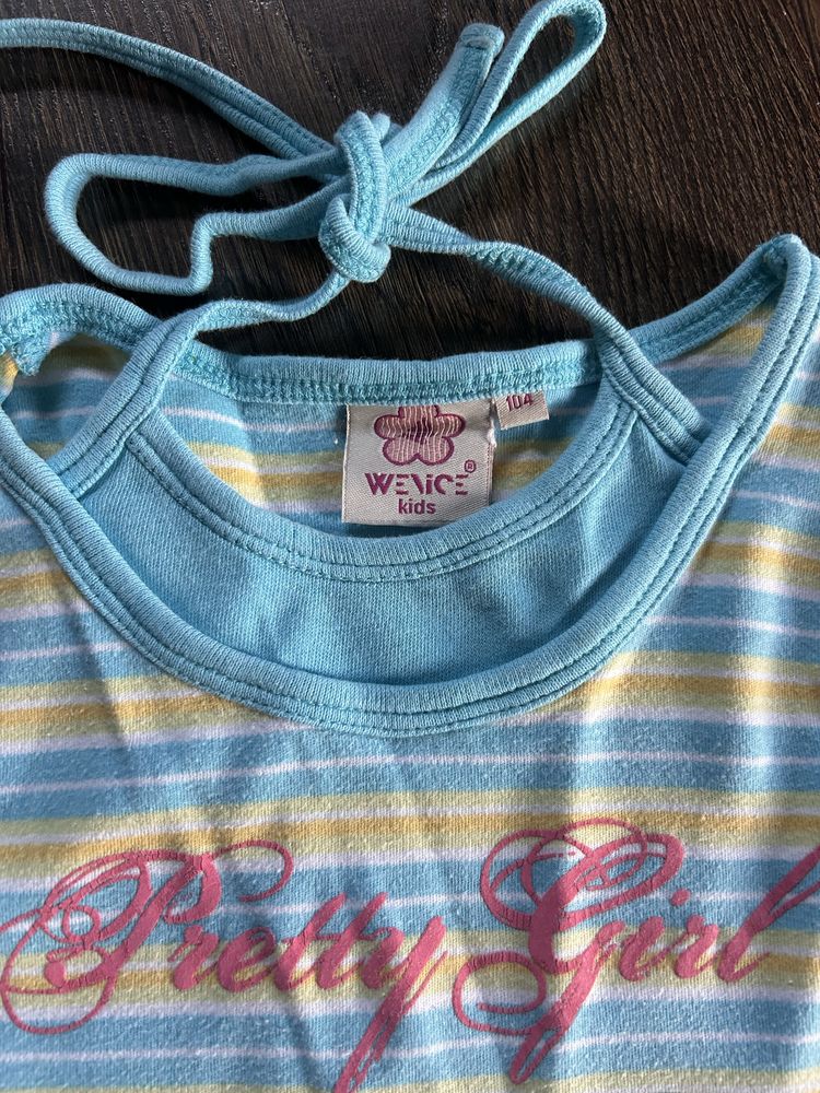 Bawełniana sukienka w paski wenice kids r. 104