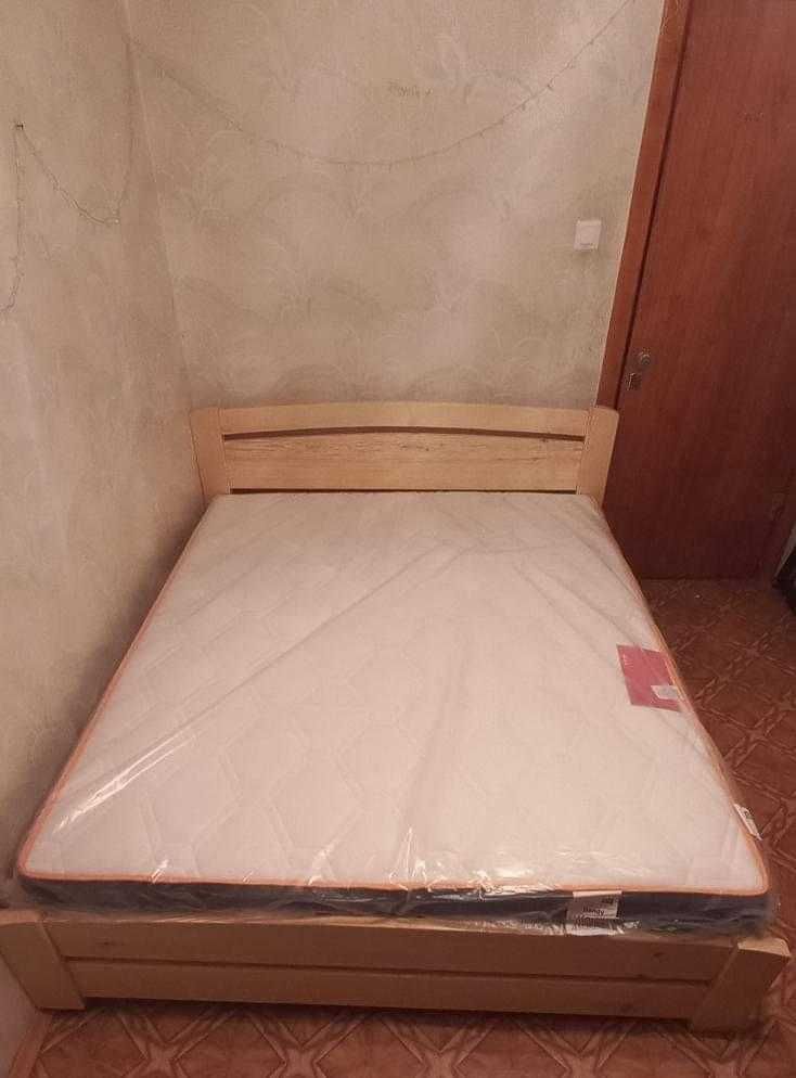 Ліжко двоспальне дерев'яне Юлія 160*200/Кровать двуспальная