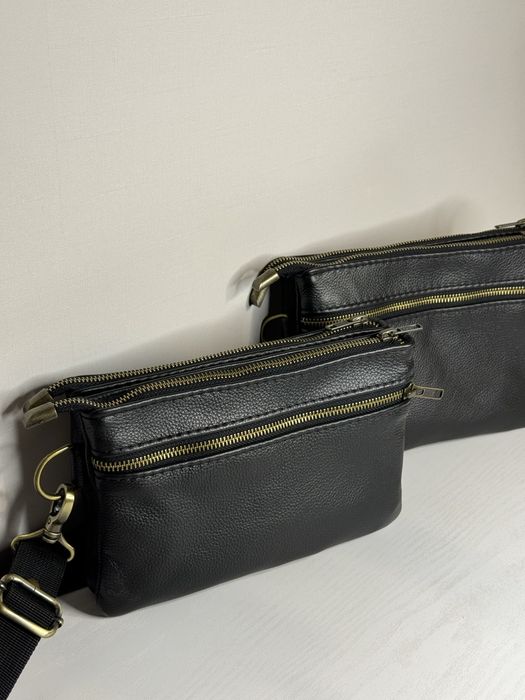 Розпродаж! Сумка кожаная бананка барсетка мужская шкіряна чоловіча