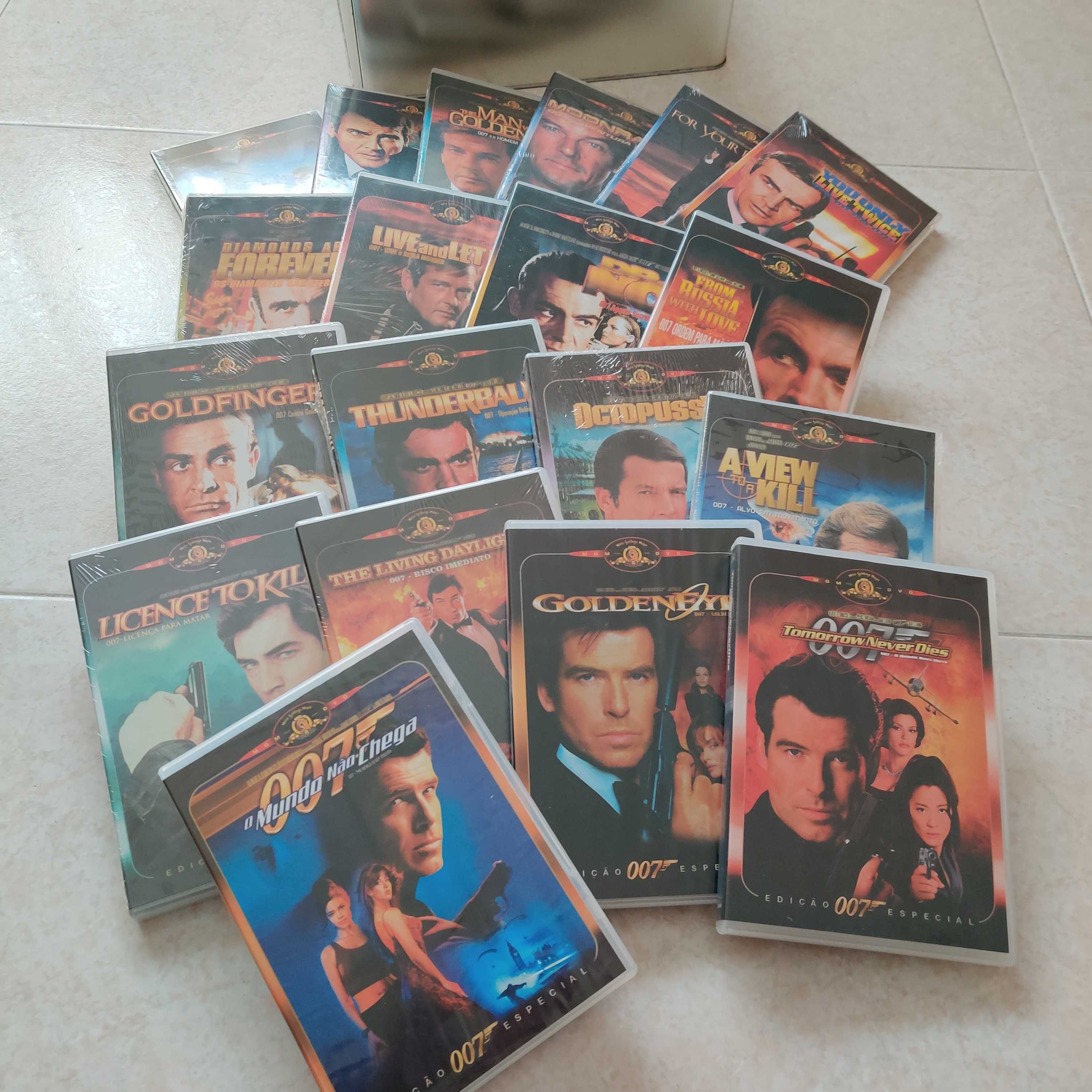 007 edição especial limitada 19 dvd, em caixa metálica