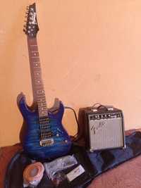 Гитара ibanez grx70qa и комбо уселитель Fender  10