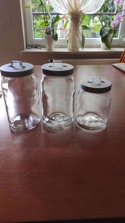 3 słoiki szklane do przechowywania