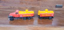 vintage model ciężarówki cysterny IFA G5 MINOL z przyczepą 1:87 H0