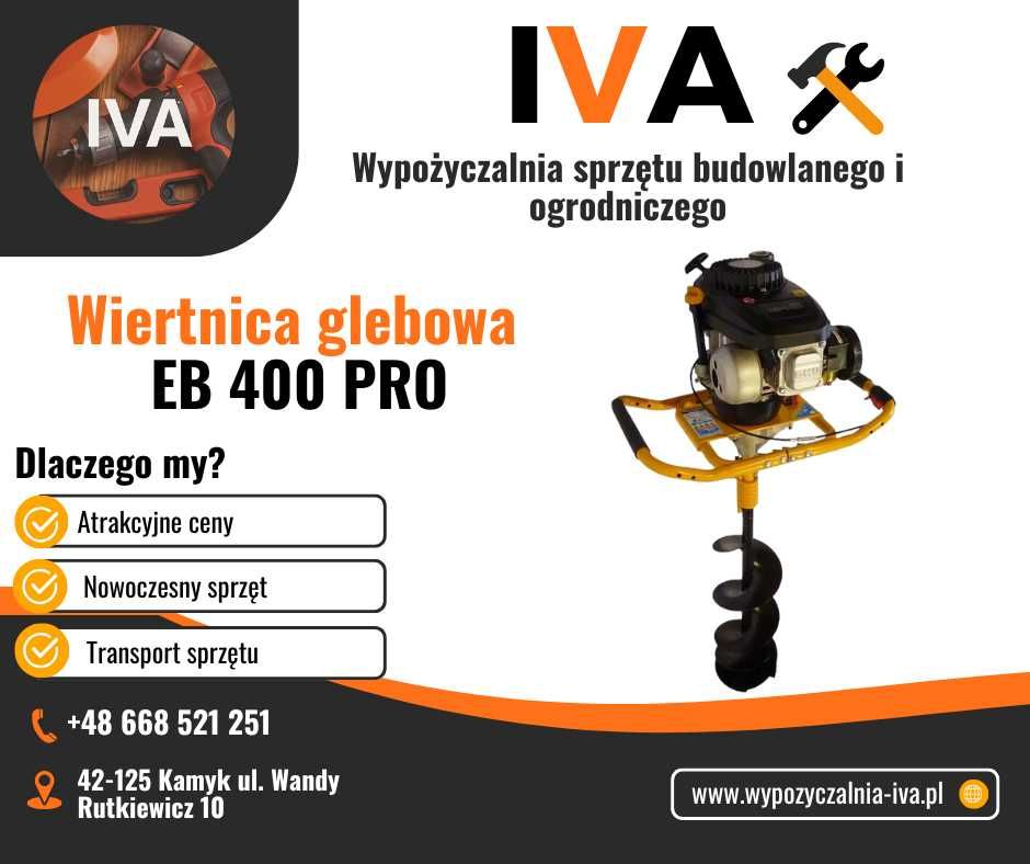 Wynajem wiertnica glebowa świder wypożyczalnia sprzętu