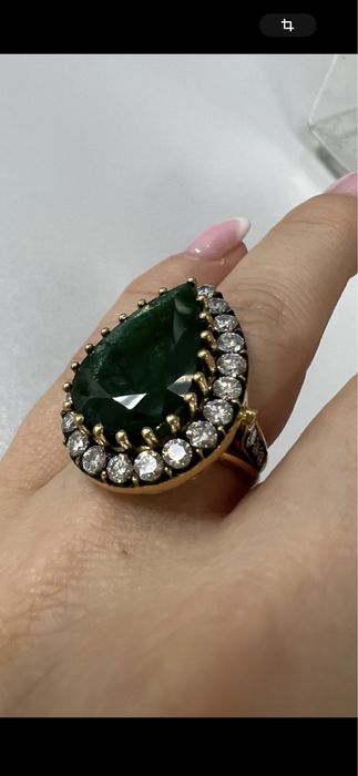 Кольцо Хюрем Султан з діамантами каблучка кільце кольцо Hurrem Sultan