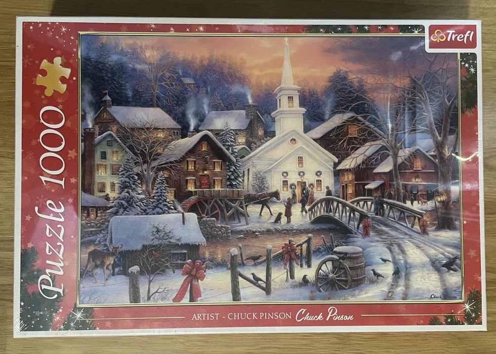 Trefl puzzle białe święta Chuck Pinson 1000 elementów nowe zafoliowane