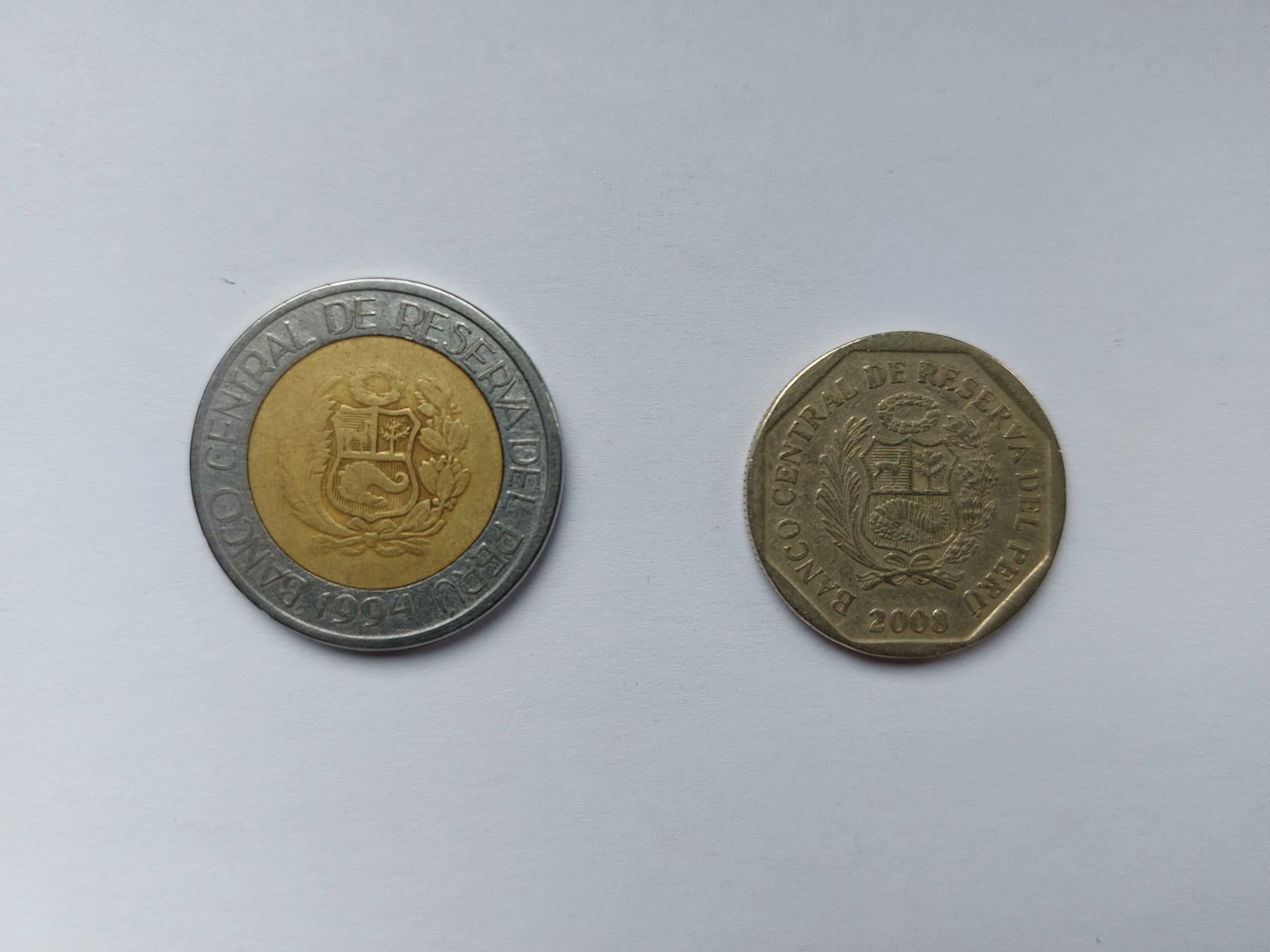 Moedas Estrangeiras (Espanha, Brasil, Perú, Reino Unido)