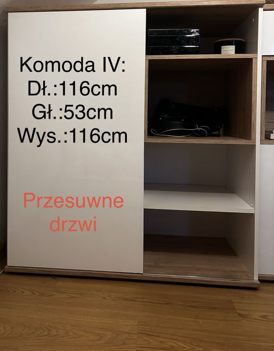 Zestaw czterech komód