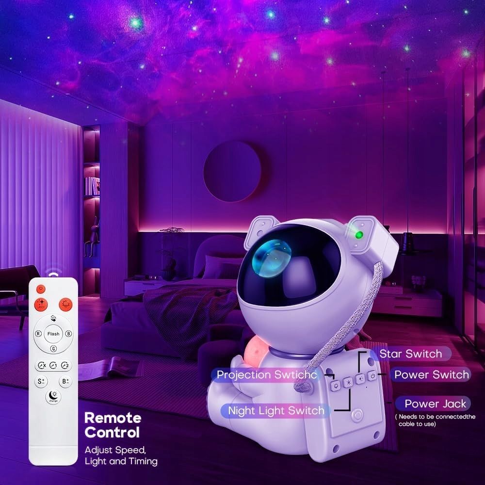 lampka PROJEKTOR gwiazd KOSMOSU ASTRONAUTA projektorled