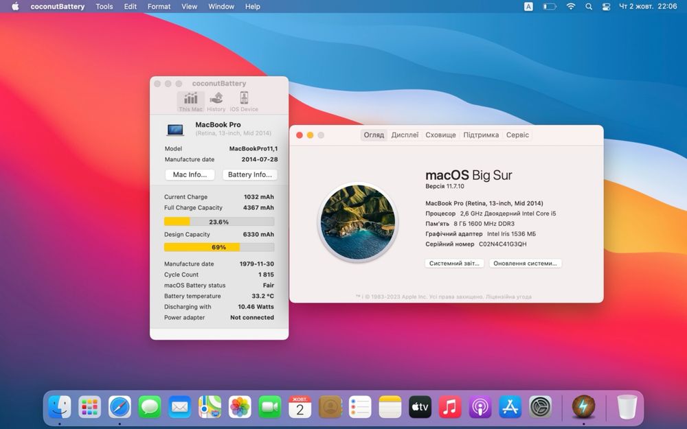 Продам Macbook Pro 13” 2014p 8/128