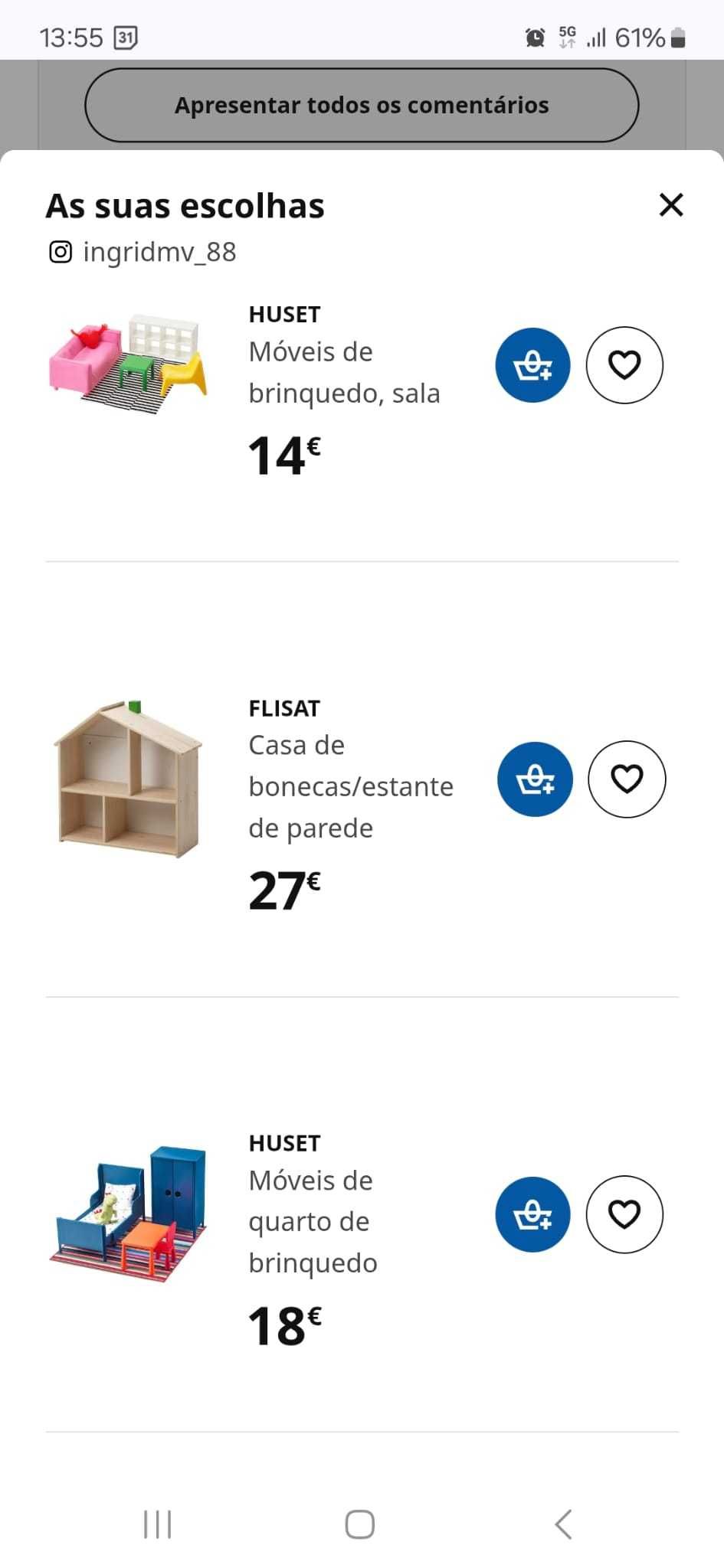 Casa de Bonecas Flisat com móveis de Quarto e Sala - IKEIA