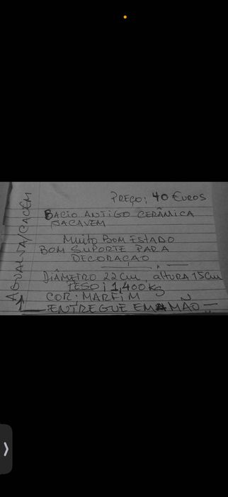 Bacio antigo sacavem penico ceramica