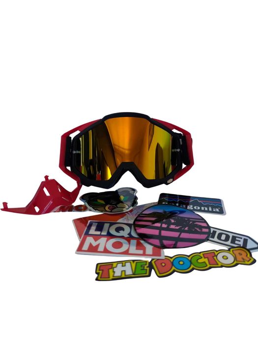 Gogle Czarne Cross Narty Quad Rower Hulajnoga ATV Off-Road Snowboard