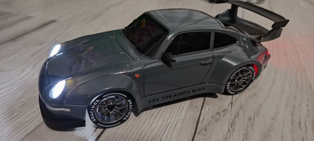 Samochód zdalnie sterowany Porsche 911 RWB Pandem Gray do Driftu 1:24