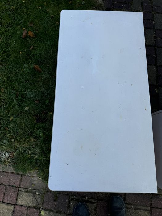 Mini komoda/szafka RTV, biała, RETRO