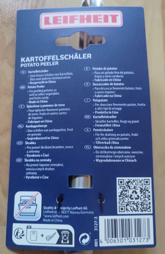 LEIFHEIT obieraczka do ziemniaków 03127 Kartoffelschaeler