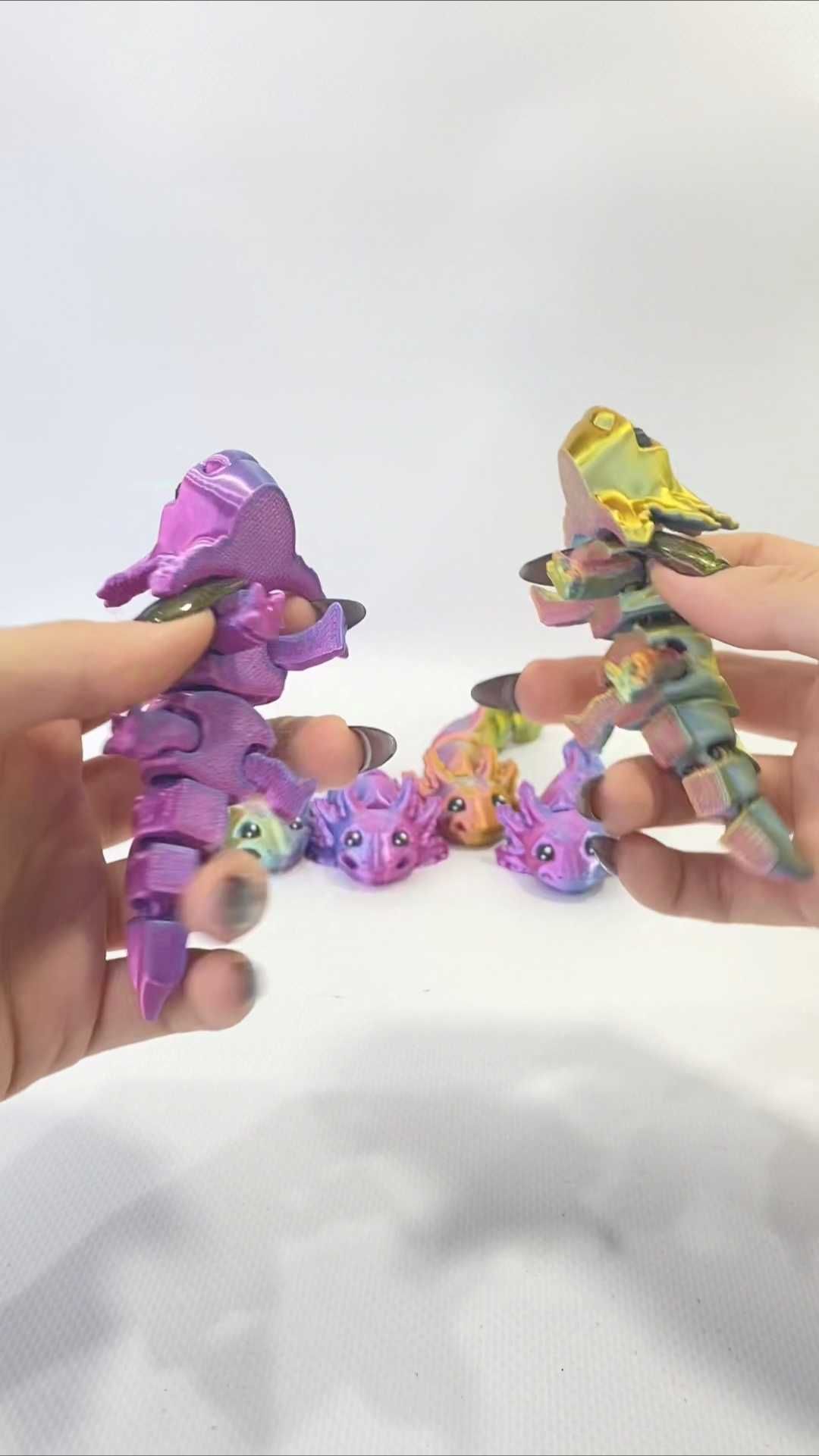 Аксолотль 3д рухлива іграшка, 3D друк