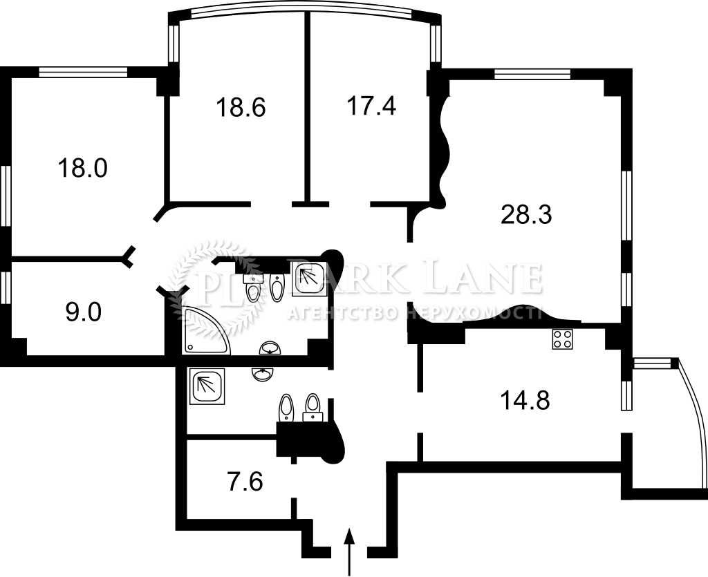 ЖК Бульвар Фонтанів, простора 4-5к. кв. 160m2, З РЕМОНТОМ!